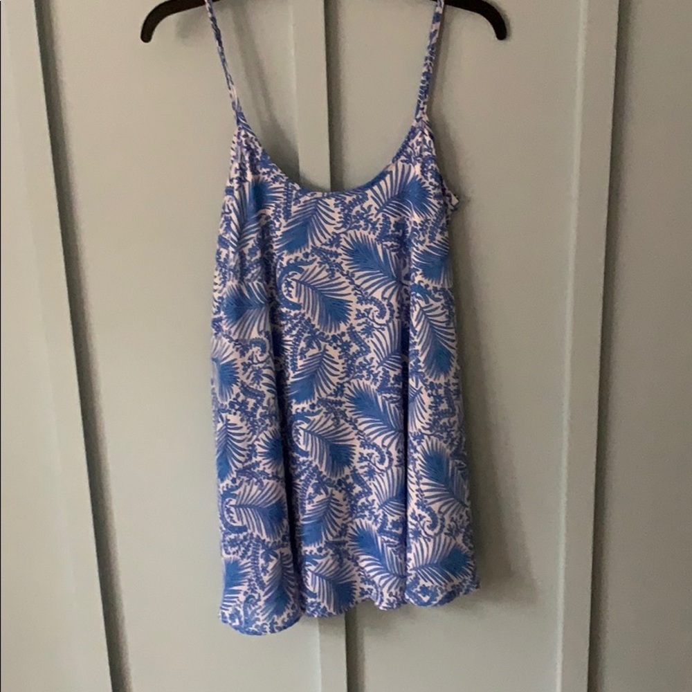 Show me your mumu dress- blue palm print